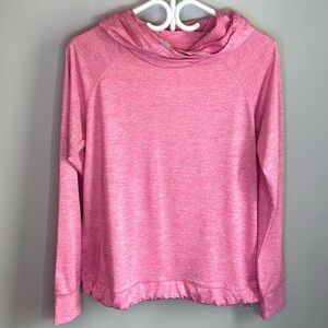 Joe Fresh Vibrant Pink Lightweight Hooded Long Sleeve Shirt Womens Size L